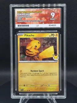 ⚡🐭 Pokemon TCG – Pikachu 051 – Pokemon Day Promo – Cosmos Holo – ACE 9 (MINT) - Image 3