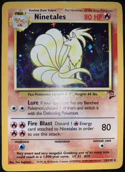 Pokemon Ninetales 13/130 Base Set 2 Holo Near Mint Condition - Image 1