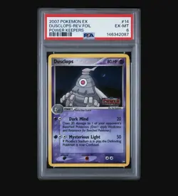 2007 POKEMON EX POWER KEEPERS #14 DUSCLOPS-REVERSE FOIL PSA 6 LOW POP NEW CERT - Image 1