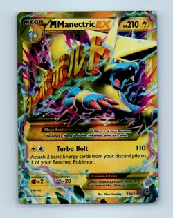 Pokemon tcg XY - Phantom Forces M Manectric EX (120 Secret Rare) Lightly played - Image 1