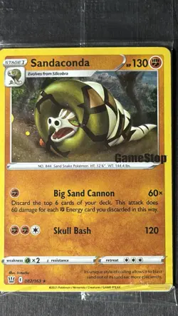 Sandaconda 082/163 Gamestop Exclusive SEALED Promo SWIRL Pokemon Card TCG - Image 2