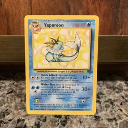 Vaporeon 28/64 Jungle Regular Light Play Pokemon Card Rare Non Holo LP/NM - Image 1