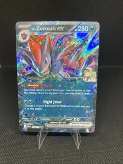Pokemon N's Zoroark EX Double Rare Holo Card 098/159 SV09 Journey Together NM - Image 1