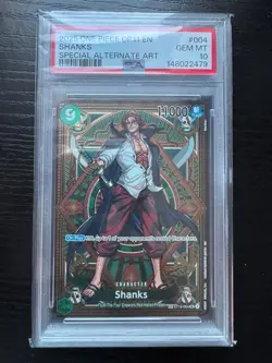 PSA 10 Shanks ST16-004 SP Special Alt Art OP11 One Piece Card GEM MT - Image 1