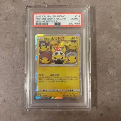 PSA 10 Grunt Pretend Pikachu Promo Holo 014/SM-P Rare 2016 Pokemon Card - Image 1