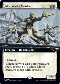 Monastery Mentor (Extended Art) - March of the Machine - Magic MTG NM - Image 1