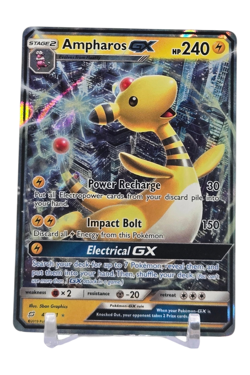 Ampharos GX 043/181 Sun & Moon Team Up Ultra Rare Pokemon Card NM - Image 1