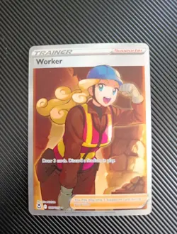 Worker - 195/195 - Pokemon Silver Tempest Sword & Shield Ultra Rare Card NM - Image 1