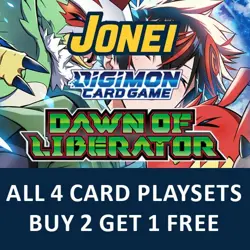 Digimon - Dawn of Liberator - EX11 English - All 4x Single Card Playset - Image 1