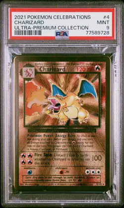Charizard 4/102 METAL - PSA 9 - Celebrations Graded Pokemon Card - Image 1