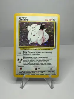 Pokemon TCG Base Set Clefairy Holo Card 5/102 - Image 1
