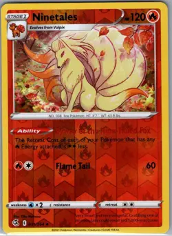 Ninetales 031/264 Reverse Holo SWSH08: Fusion Strike - Pokemon Card - NM - Image 1