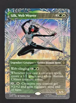 Silk, Web Weaver | Marvel's Spiderman | Borderless #215 | NM - MTG | Rare - Image 2