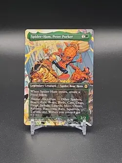 Spider-Ham, Peter Porker - Borderless - 201 - SPM - NM - MTG - Image 1
