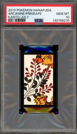 PSA 10 ARCANINE/PRIMEAPE JULY HANAFUDA KANTO POKEMON - Image 1