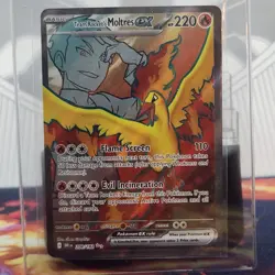 Team Rocket’s Moltres Ex 208/182 Destined Rivals Pokemon Full Art Ultra Rare NM - Image 1