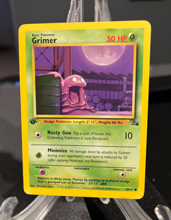 Pokemon Grimer Fossil 1st Edition 48/62 - 1999 WOTC - NM-Mint - Image 1