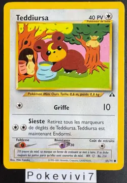 Carte Pokemon TEDDIURSA 65/75 Commune NEO DISCOVERY Wizards FR OCCASION - Image 1