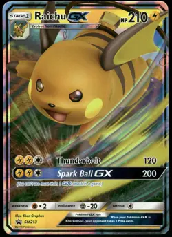 Pokemon Raichu GX - Promo SM Promos SM213 NM Holo - Image 1