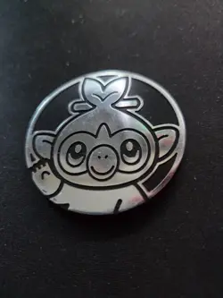 Pokemon TCG Accessories Coins Dice, Silver Grookey Coin - Image 1