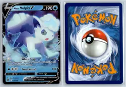 Alolan Vulpix Pokemon TCG Silver Tempest Ultra Rare 033/195 Pokemon NM Foil - Image 3