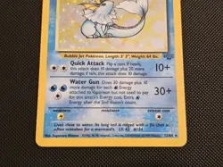 Pokemon Vaporeon 12/64 Jungle Holo Rare Unlimited MP - Image 2