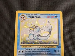 Pokemon Vaporeon 12/64 Jungle Holo Rare Unlimited MP - Image 3