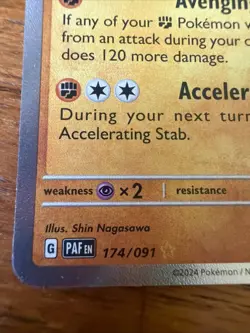 Pokemon TCG Lucario 174/091 SV: Paldean Fates Shiny Rare Holo - Image 2