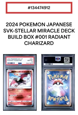 2024 POKEMON JPN SVK-STELLAR MIRACLE DECK BUILD BOX RADIANT CHARIZARD PSA 10 - Image 3