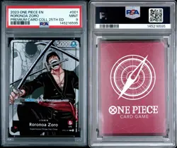 2023 One Piece EN Premium Card Collection 25th Edition #001 Roronoa Zoro PSA 9 - Image 3