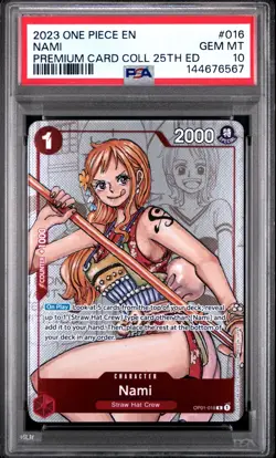2023 ONE PIECE PREMIUM BANDAI PREMIUM CARD COLLECTION 25TH EDITION NAMI PSA 10 - Image 1