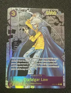 One Piece CCG Trafalgar Law Manga Alternate Art OP05-069 Custom - Image 1