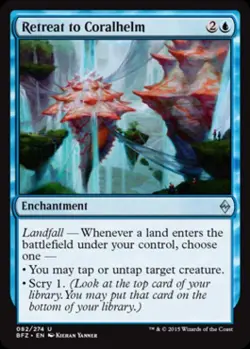 Retreat to Coralhelm - Light Play MTG Battle for Zendikar - Image 1