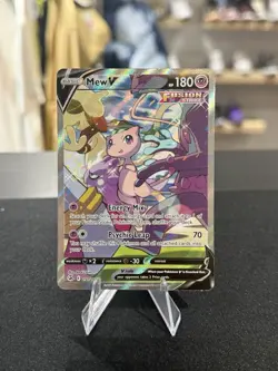 Mew V Alternate Full Art Ultra Rare Holo 251/264 Fusion Strike Pokemon Card - Image 1