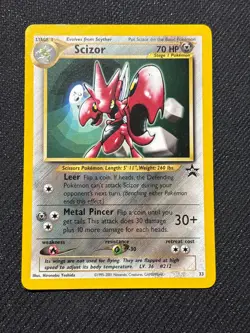 Pokemon TCG Scizor Black Star Promo Card 33 WOTC - Image 1