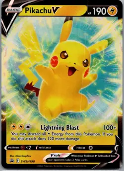 Pikachu V Promo SWSH: Sword & Shield Promo Cards SWSH198 NM - Image 1