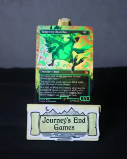 Traveling Chocobo (Borderless) (Neon Ink Green) -Foil Near Mint MTG - Image 1