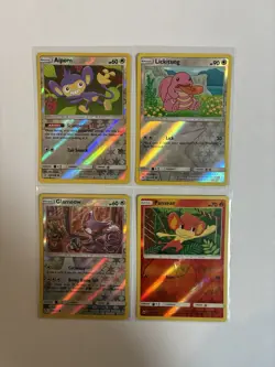 Pokemon 4 Card Reverse Holo Lot 2019, NM (Aipom, Lickitung, Glameow, Pansear) - Image 1
