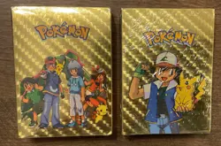 Set 2 Pokemon Gold Foil Card Decks Collectible 2 x 55 Cards Total New Sealed - Image 1