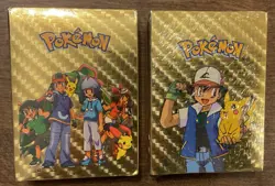 Set 2 Pokemon Gold Foil Card Decks Collectible 2 x 55 Cards Total New Sealed - Image 2