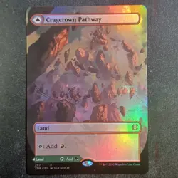 Cragcrown Pathway / Timbercrown Pathway BORDERLESS FOIL - Zendikar Rising (Mint) - Image 1