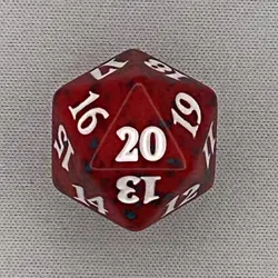 Magic the Gathering MTG - Spindown/ D20/ Life Counter - NO SYMBOL Game Night RED - Image 1