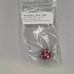 Magic the Gathering MTG - Spindown/ D20/ Life Counter - NO SYMBOL Game Night RED - Image 3