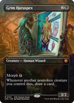 Grim Haruspex (Borderless) (M) Foil #152 Special Guests MTG NM - Image 1