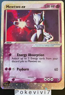 Carte Pokemon MEWTWO 101/109 Ultra Rare EX Bloc EX Rubis & Saphir ENGLISH - Image 1