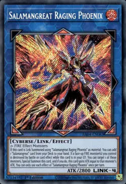 Salamangreat Raging Phoenix - Secret Rare 1st Edition RA04-EN083 - NM - YuGiOh - Image 1
