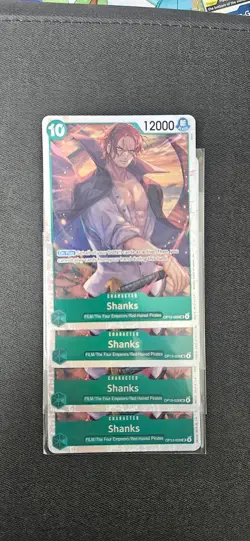 4X Shanks (028) OP13 OP13-028 SR Playset - One Piece Card Game - Image 1