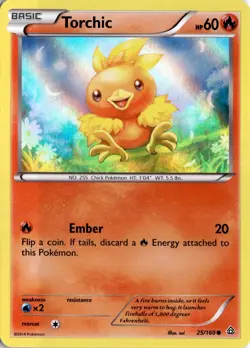 Torchic - 25/160 (Sheen Holo) 025/160 Pokemon Card TCG - Image 1