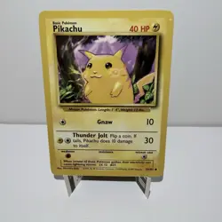 Pokemon TCG Card 1999 unlimited base set Pikachu 58/102 - Image 1
