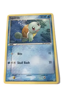 2006 Pokemon Card EX Crystal Guardians Squirtle 63/100 NM Near Mint Non—Holo - Image 1